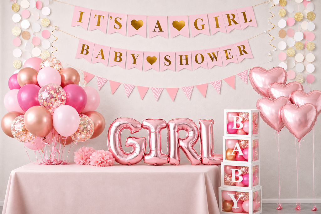 It’s a Girl + BABY letter blokken partybox