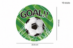 Groot groen voetbalbordje met Goal tekst