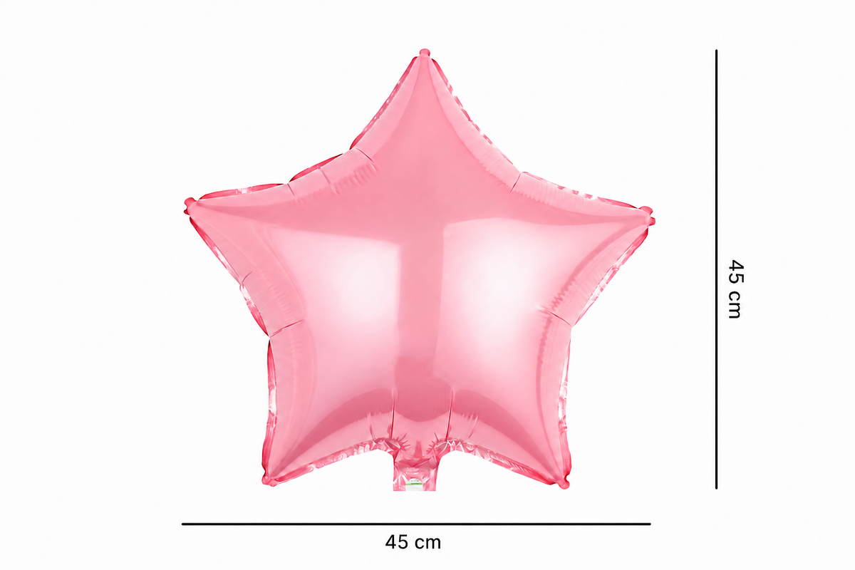 Roze stervormige folieballon