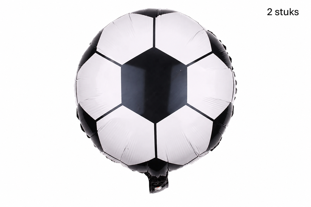 Zwart-witte ronde voetbal folieballon