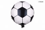 Zwart-witte ronde voetbal folieballon