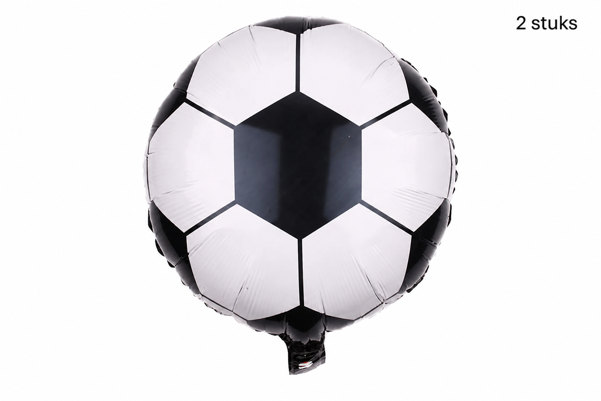Zwart-witte ronde voetbal folieballon
